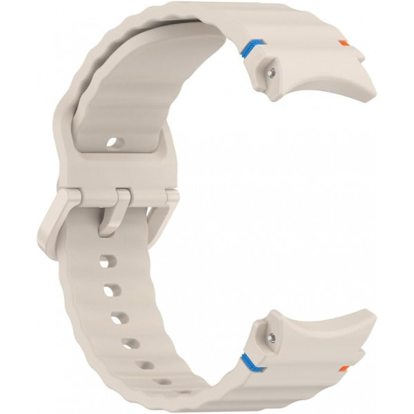 Фото - Ремешок для смарт-часов BeCover Ribbed Tape for Samsung Galaxy Watch (20mm) 3 41mm/4 40mm-44mm/5 40-44mm/6 40-44mm/7 40-44mm Cream (712039)