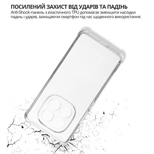 Фото - Чехол для смартфона BeCover Anti-Shock for Xiaomi Redmi Note 15 Pro 4G Clear (714911)