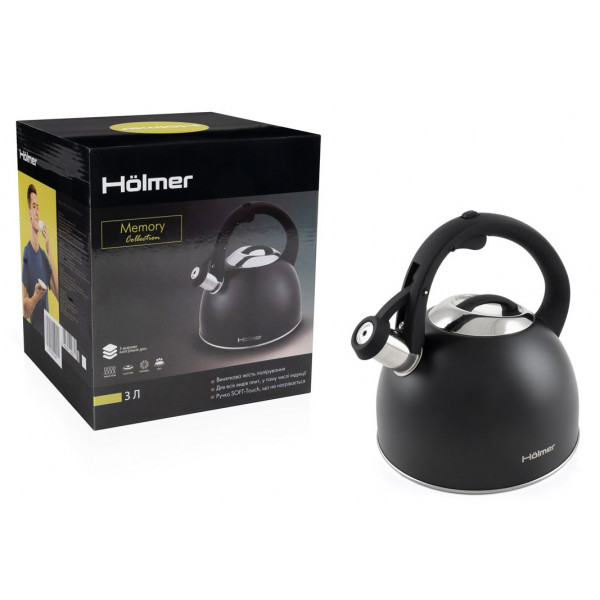 Фото - Чайник металлический Holmer WK-1430-BCSB Memory
