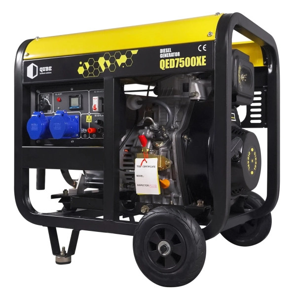 Фото - Уценка - Генератор дизельный QUBE QED7500XE