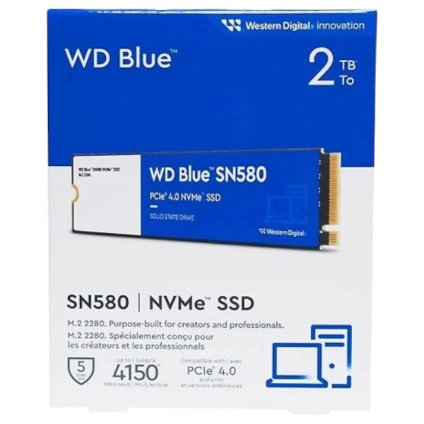 Фото - SSD-накопитель внутренний Western Digital Blue SN580 2Tb M.2 NVMe (WDS200T3B0E)