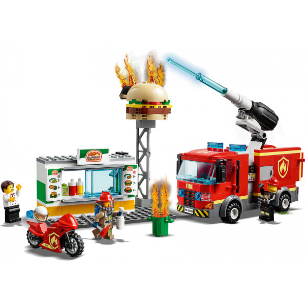 Фото - Конструктор LEGO City Пожар в бургер-кафе (60214)