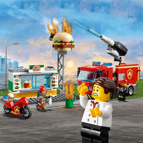 Фото - Конструктор LEGO City Пожар в бургер-кафе (60214)