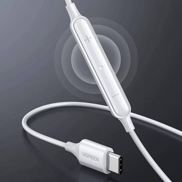 Фото - Наушники вкладыши проводные UGREEN EP101 Wired Earphones with Type-C Connector White (60700)