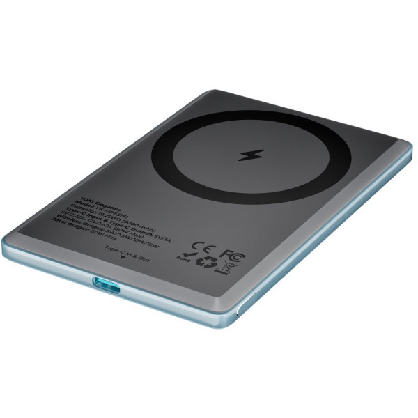 Фото - Батарея мобильная YOKI Magnetic Elegance 15W 5000 mAh (YK-MPE515 Blue)