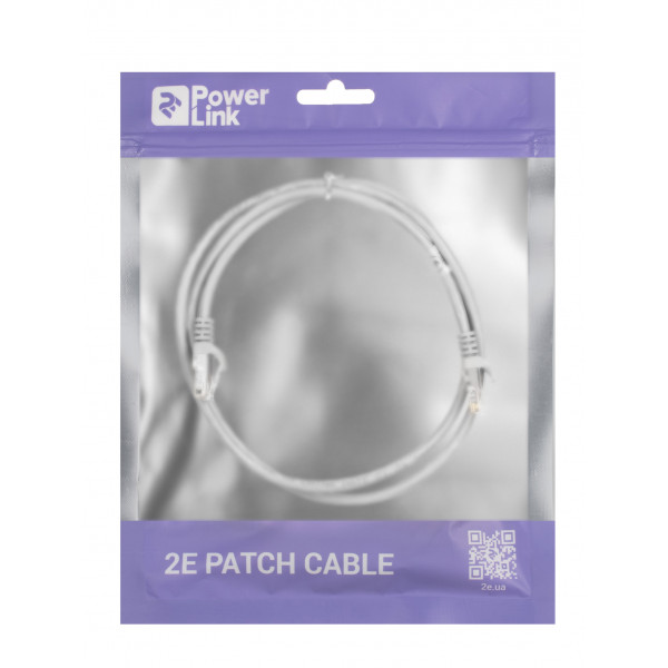 Фото - Кабель патч-корд 2E Cat 5e UTP RJ45 26AWG 1.20 m Grey (2E-PC5ECA-120GRY)