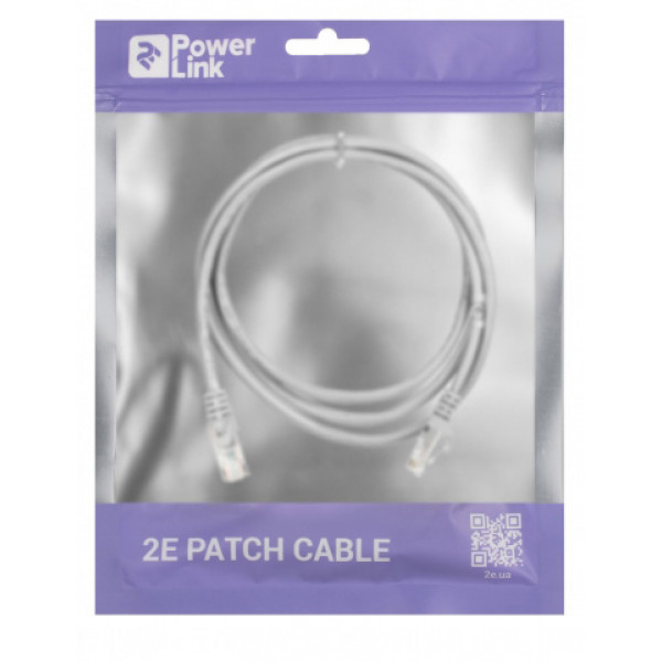 Фото - Кабель патч-корд 2E Cat 5e UTP RJ45 26AWG 1.50 m Grey (2E-PC5ECOP-150GRY)