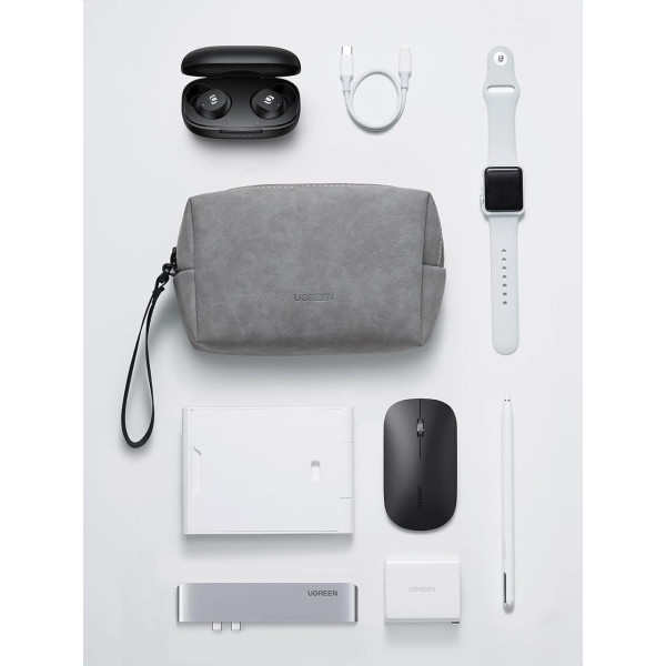 Фото - Органайзер для хранения кабелей UGREEN LP285 Electronics Accessories Storage Bag with Lanyard Gray (80520)