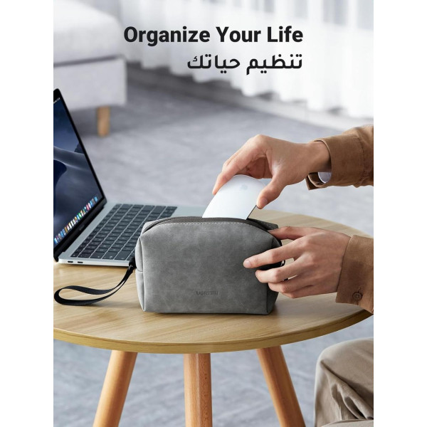 Фото - Органайзер для хранения кабелей UGREEN LP285 Electronics Accessories Storage Bag with Lanyard Gray (80520)