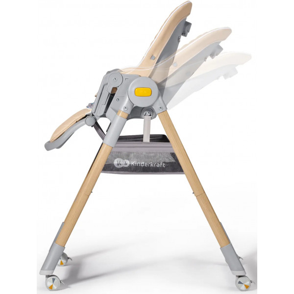 Фото - Уценка - Стульчик для кормления классический Kinderkraft Lastree Beige Wood (KHLAST00BEGW000)
