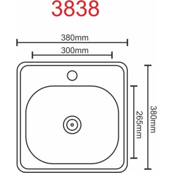 Фото - Мойка кухонная Platinum ДЕКОР 3838 (0,6/160 мм)