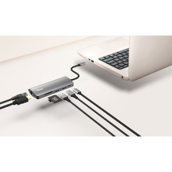 Фото - Хаб USB Trust Dalyx 7-In-1 USB-C Aluminium (23775)