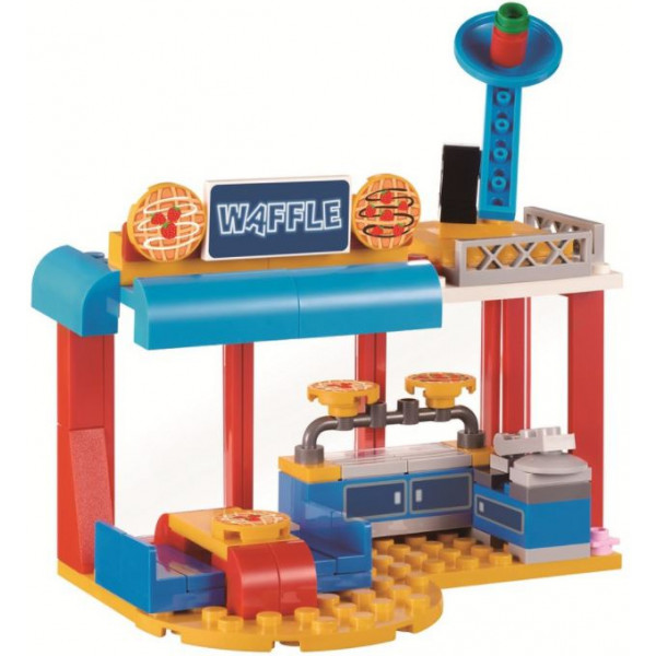 Фото - Пластиковый конструктор Super Wings Small Blocks Buildable Vehicle Set грузовик и магазин (EU385008)