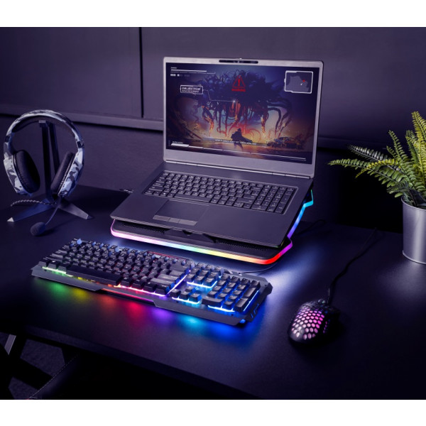 Фото - Подставка под ноутбук охлаждающая Trust GXT 1126 Aura RGB Black (24192)