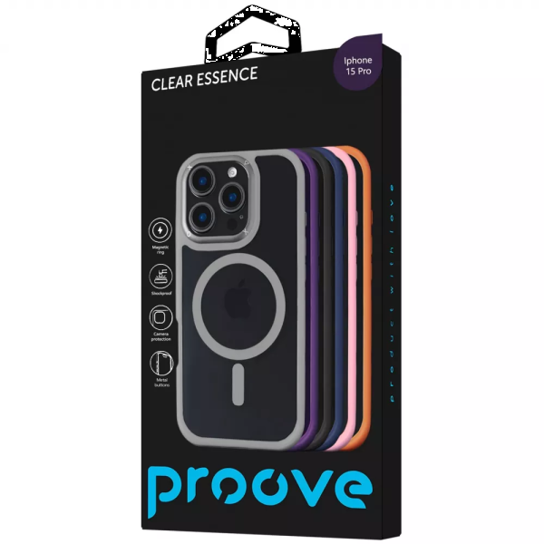 Фото - Чехол для смартфона Proove Clear Essence Case with Magnetic Ring iPhone 15 Pro pink sand (PCCEIP15P028)