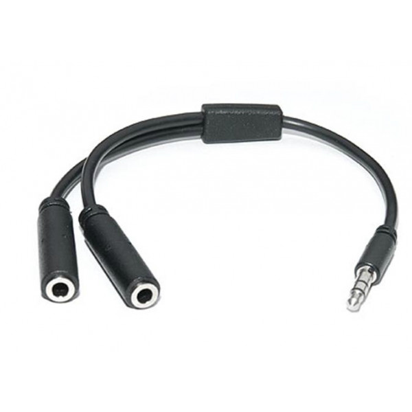 Фото - Кабель 3.5 мм - 3.5 мм REAL-EL Audio Pro mini-jack 3.5мм (M)-2xmini-jack 3.5мм (F) 0.2m Black (EL123500039)