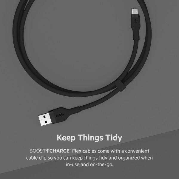 Фото - Кабель синхронизации данных Belkin USB-A - USB-C 2 м Black (CAB008BT2MBK)