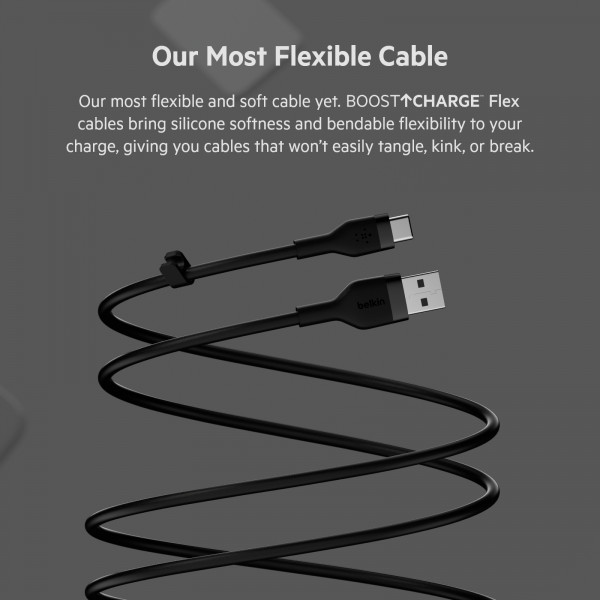 Фото - Кабель синхронизации данных Belkin USB-A - USB-C 2 м Black (CAB008BT2MBK)