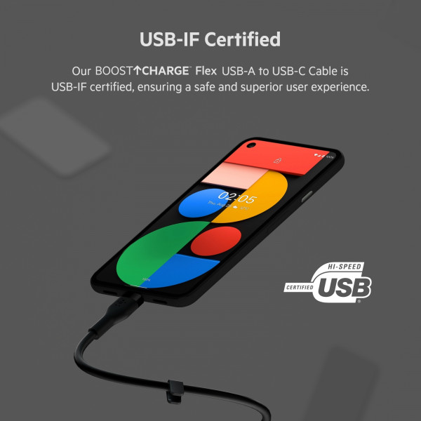Фото - Кабель синхронизации данных Belkin USB-A - USB-C 2 м Black (CAB008BT2MBK)