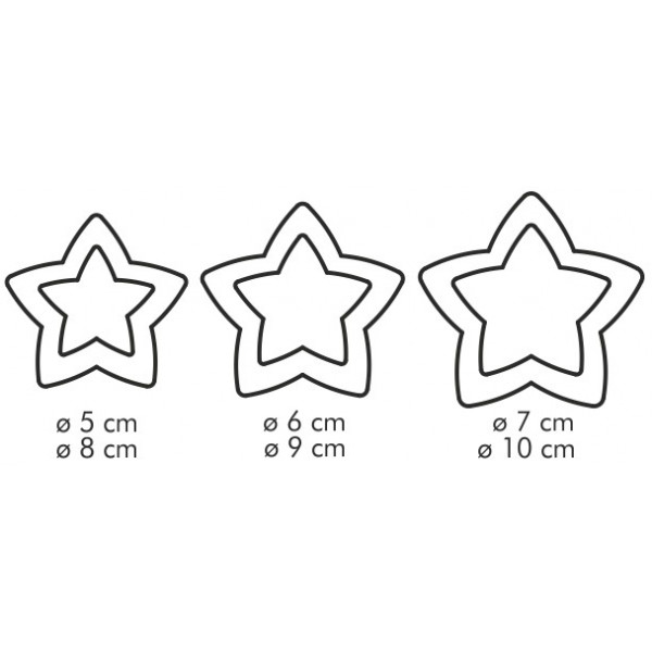Фото - Набор форм для печенья tescoma 630864 Звезды Delicia