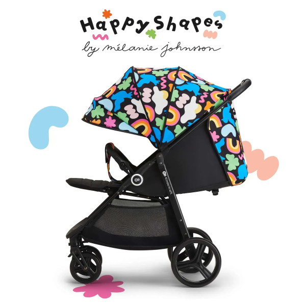 Фото - Коляска прогулочная Kinderkraft Grande Plus Happy Shapes (KSGRAN00HAP0000)