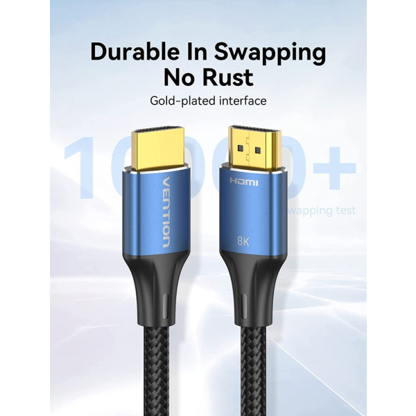 Фото - Кабель HDMI Vention HDMI - HDMI V 2.1 (M/M) 2 м Black (ALGLH)