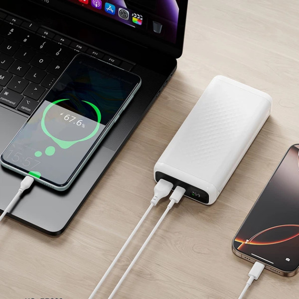 Фото - Батарея мобильная XO PB309 22.5W 20000 mAh White