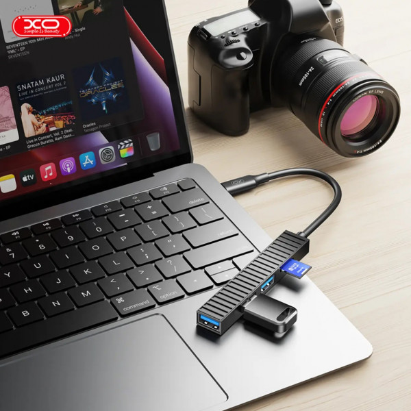 Фото - Хаб USB XO HUB014B.black