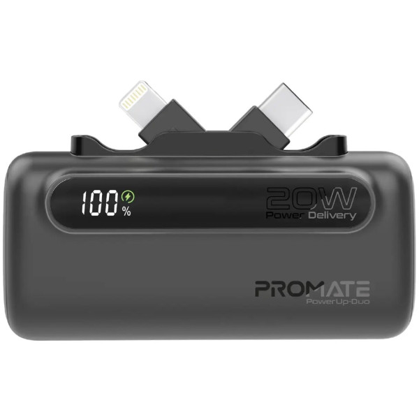 Фото - Батарея мобильная Promate 5000mAh USB-C, Lightning (powerup-duo.black)