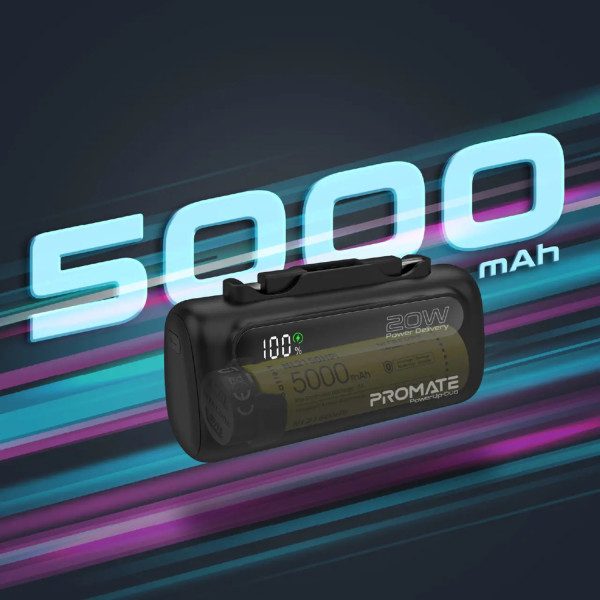 Фото - Батарея мобильная Promate 5000mAh USB-C, Lightning (powerup-duo.black)