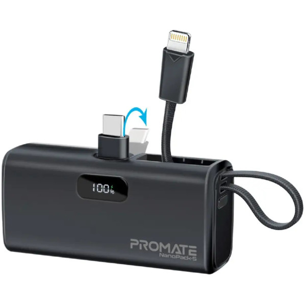 Фото - Батарея мобильная Promate 5000mAh (nanopack-5.black)