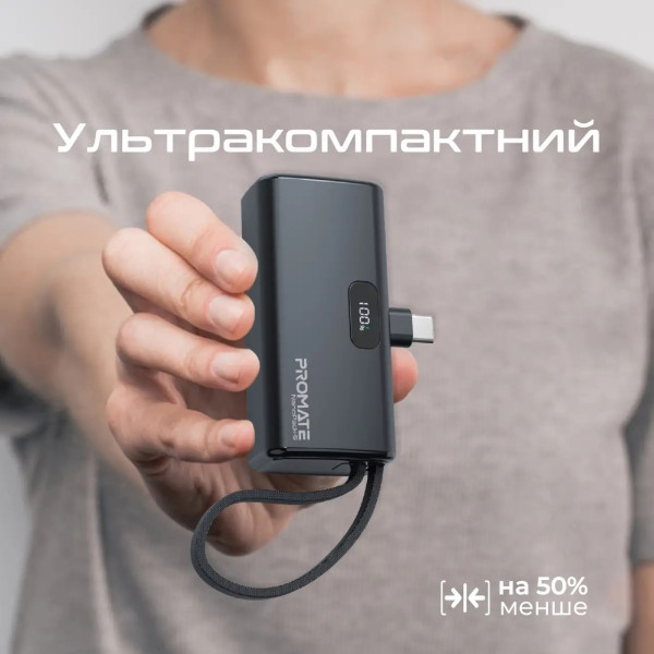 Фото - Батарея мобильная Promate 5000mAh (nanopack-5.black)
