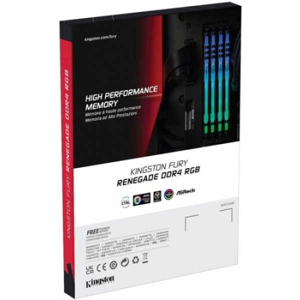 Фото - Память DDR Kingston DDR4 32GB/3600 FURY Renegade RGB (KF436C18RBA/32)