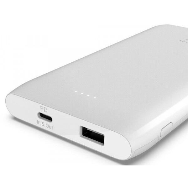 Фото - Батарея мобильная Belkin 10000mAh 18W USB-A USB-C White (BPB001BTWH)