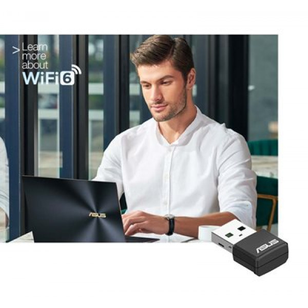 Фото - USB-адаптер сети WiFi Asus USB-AX55 nano (90IG06X0-MO0B00)
