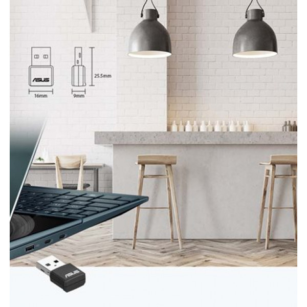 Фото - USB-адаптер сети WiFi Asus USB-AX55 nano (90IG06X0-MO0B00)