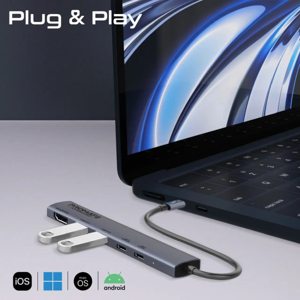 Фото - Хаб USB Promate linkhub-5x