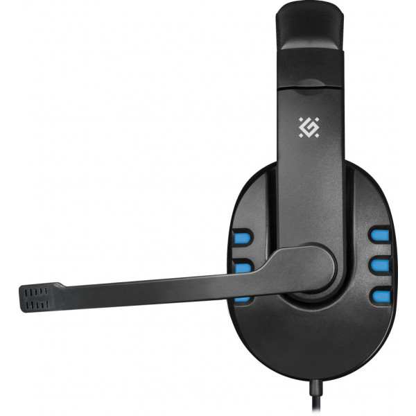 Фото - Гарнитура проводная игровая Defender Warhead G-160 Black/Blue (64118)