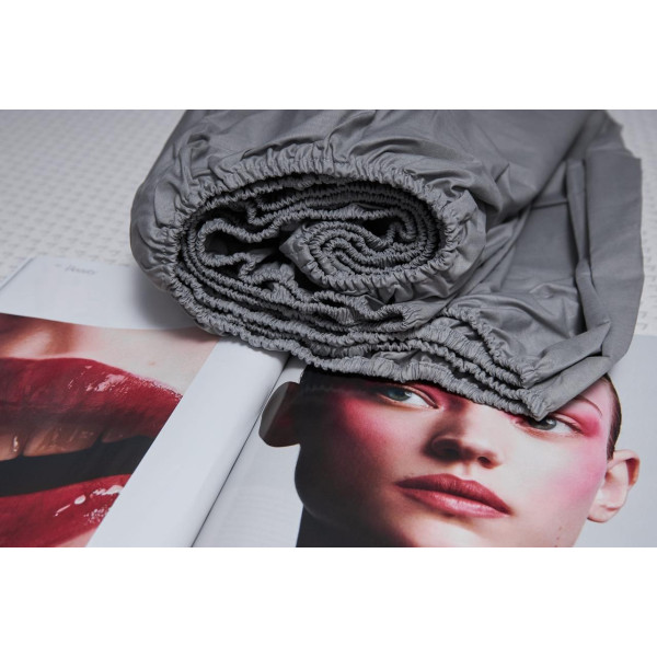 Фото - Простынь полуторная Moon&Star на резинке Gray Бязь Gold Люкс 140х200х20 см (MS-850000250)