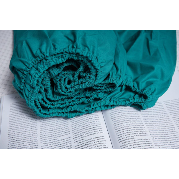 Фото - Простынь полуторная Moon&Star на резинке Green Deep Бязь Gold Люкс 140х200х20 см (MS-850000290)