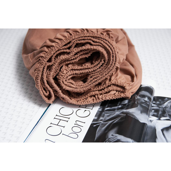 Фото - Простынь полуторная Moon&Star на резинке Light Brown Бязь Gold Люкс 140х200х20 см (MS-850000330)