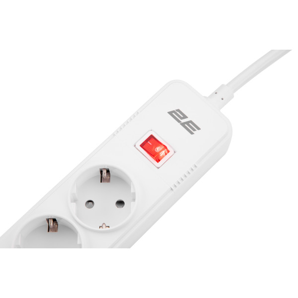 Фото - Сетевой фильтр 2E 5XSchuko 3xUSB-A 2 м White (2E-SP515M2USBWH)