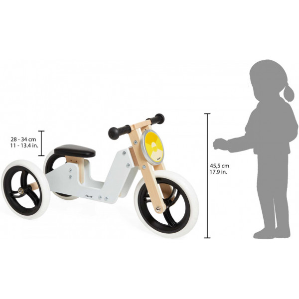 Фото - Беговел Janod Трехколесный велосипед 2 в 1 (J03280)