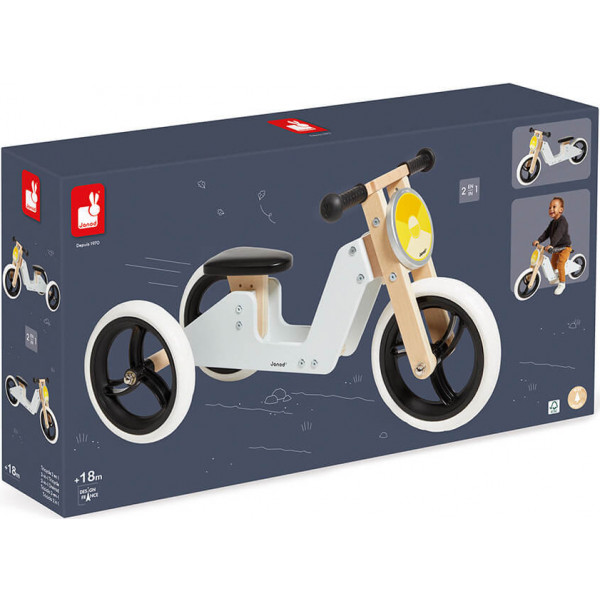 Фото - Беговел Janod Трехколесный велосипед 2 в 1 (J03280)