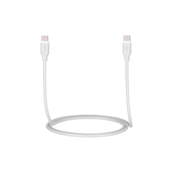 Фото - Кабель синхронизации данных 2E USB-C - USB-C Glow 60W 1 m White (2E-CCCC-WH)