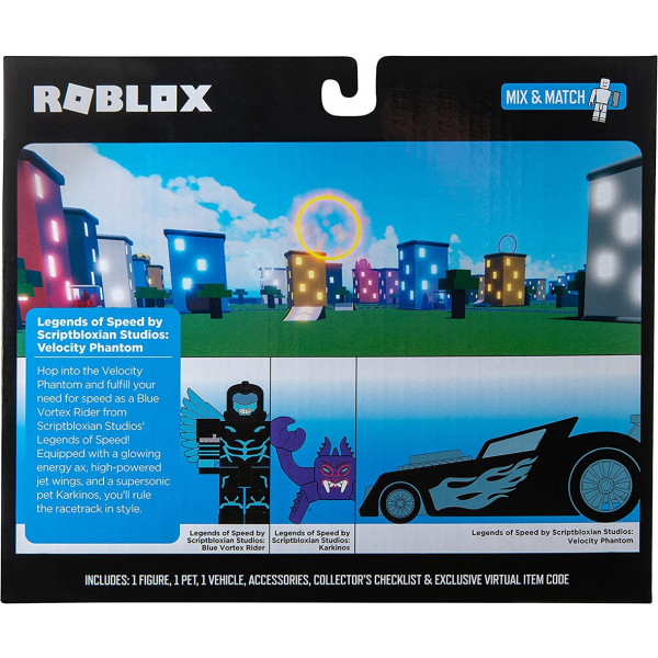 Фото - Коллекционные фигурки набор Jazwares Roblox Feature Vehicle Legends of Speed by Scriptbloxian Studios: Velocity Phantom W12 (ROB0690)