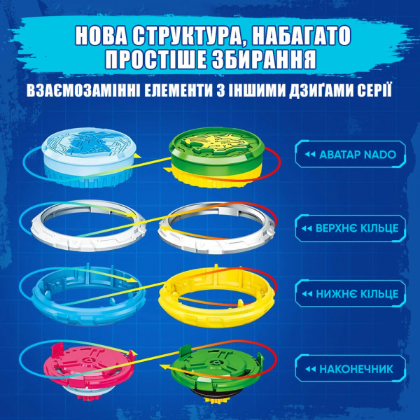 Фото - Волчок Auldey Infinity Nado VI серия Starter Pack Gold Warrior Phoenix (EU654113)