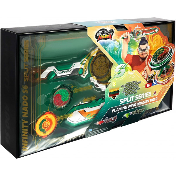 Фото - Волчок Auldey Infinity Nado VI серія Split Series Flaming Wind Dragon Tiger (EU654145)