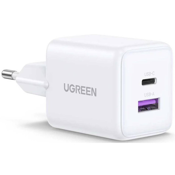 Фото - Сетевое зарядное устройство UGREEN X516 30W 2-Port GaN Fast Charger White (65015) Фото - Сетевое зарядное устройство UGREEN X516 30W 2-Port GaN Fast Charger White (65015)