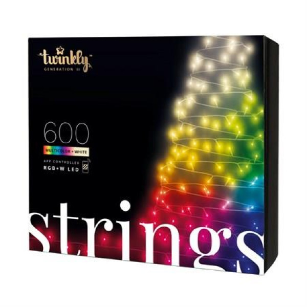 Фото - Гирлянда линейная Twinkly Smart LED Strings RGBW 600 Gen II IP44 48 м кабель черный (TWS600SPP-BEU)
